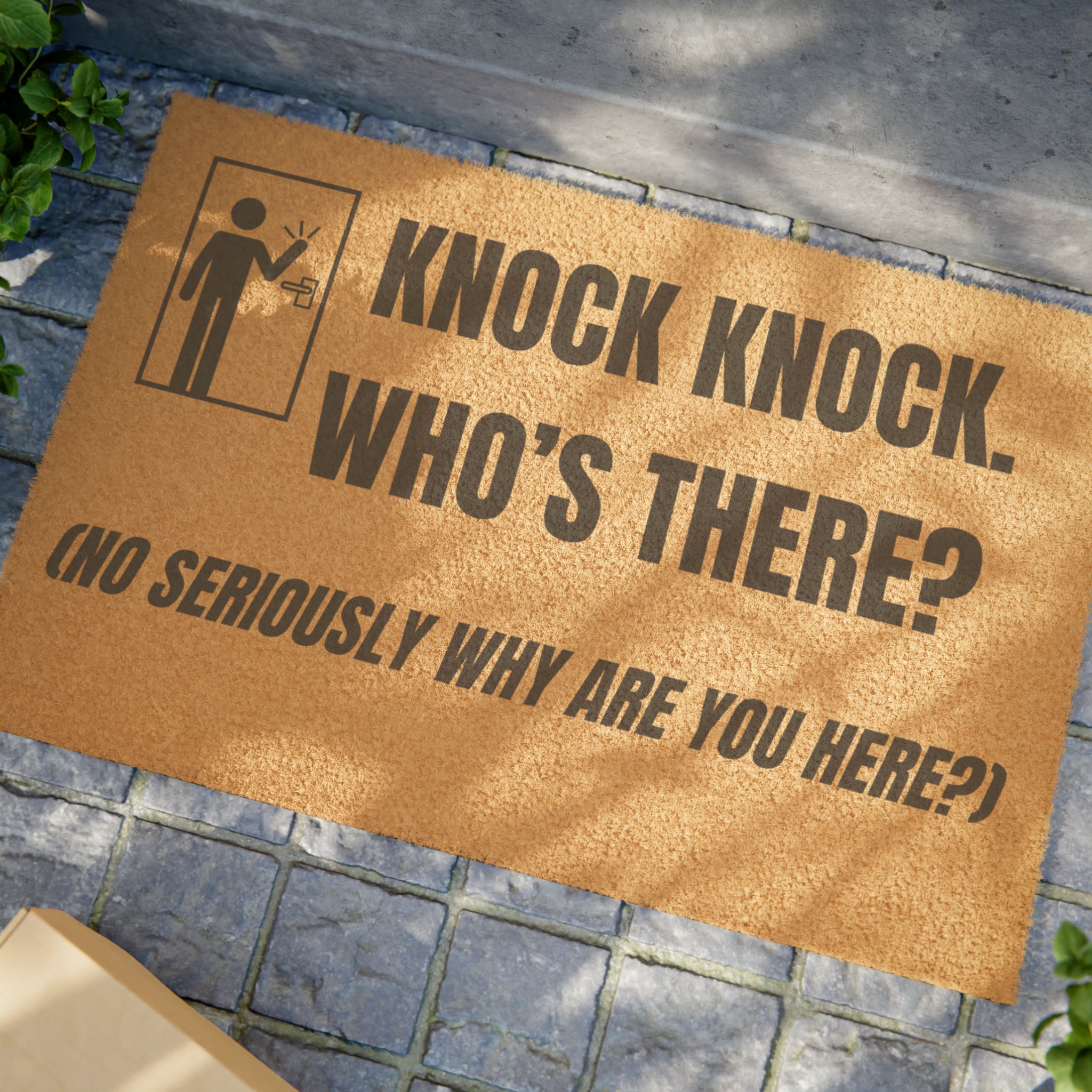 Knock Knock. Who's There? Doormat