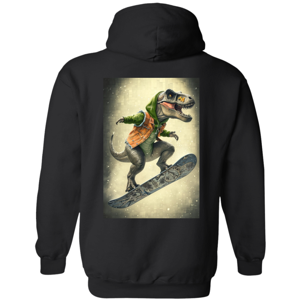 Fun Dinosaur Snowboarder Shred