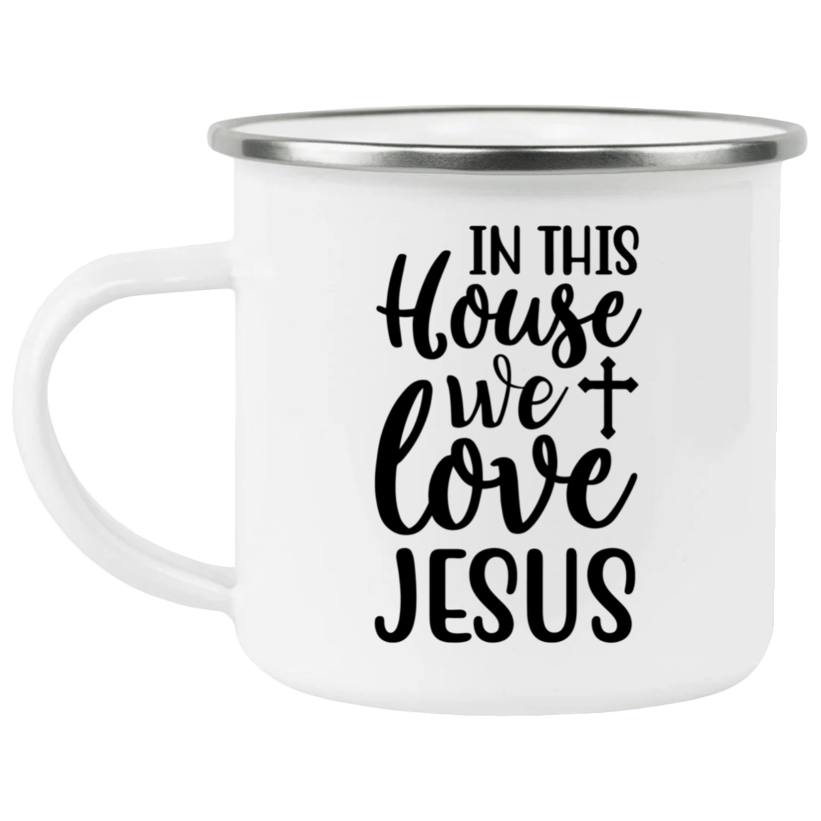 In This House 21271 Enamel Camping Mug