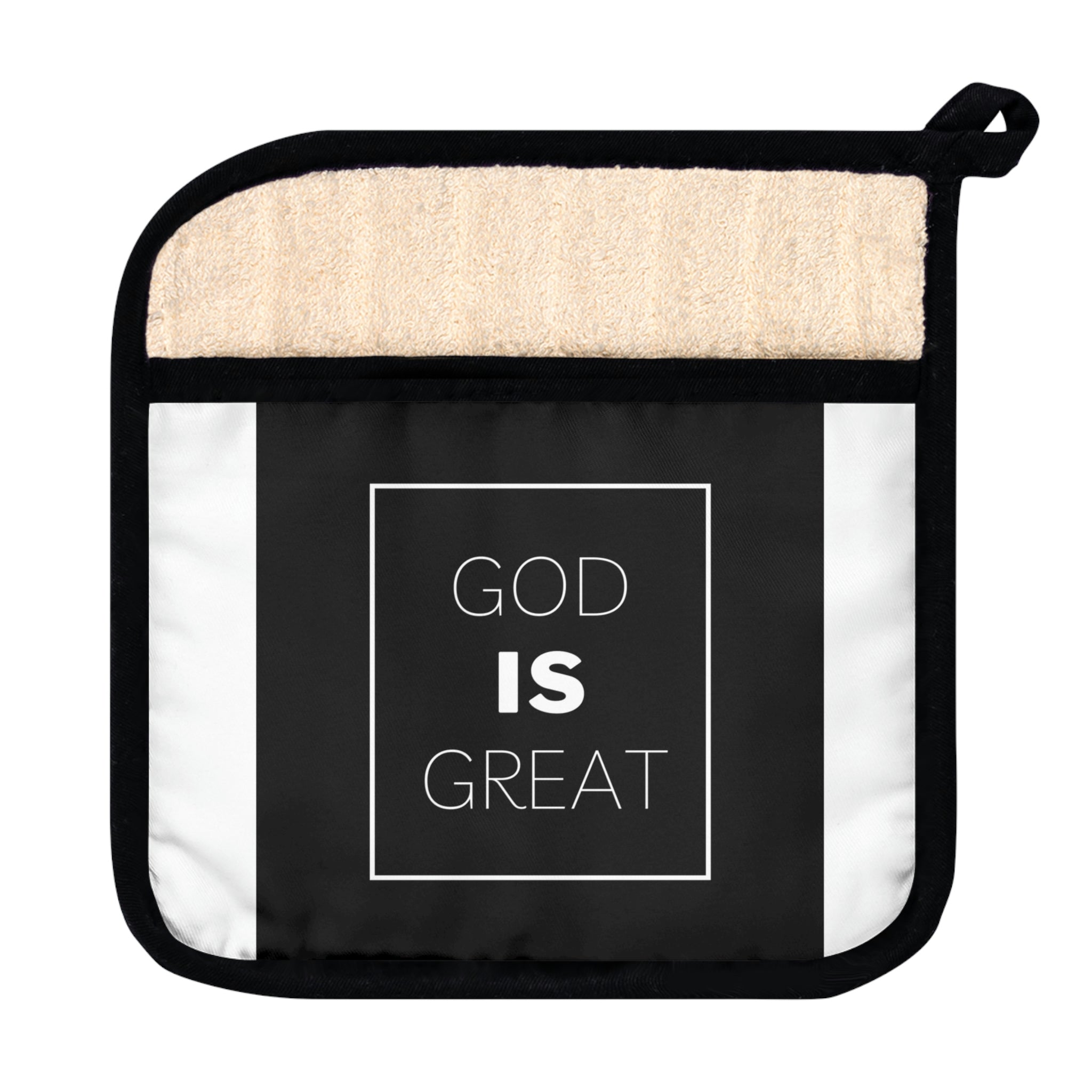 God is Great Pot Holder with Pocket