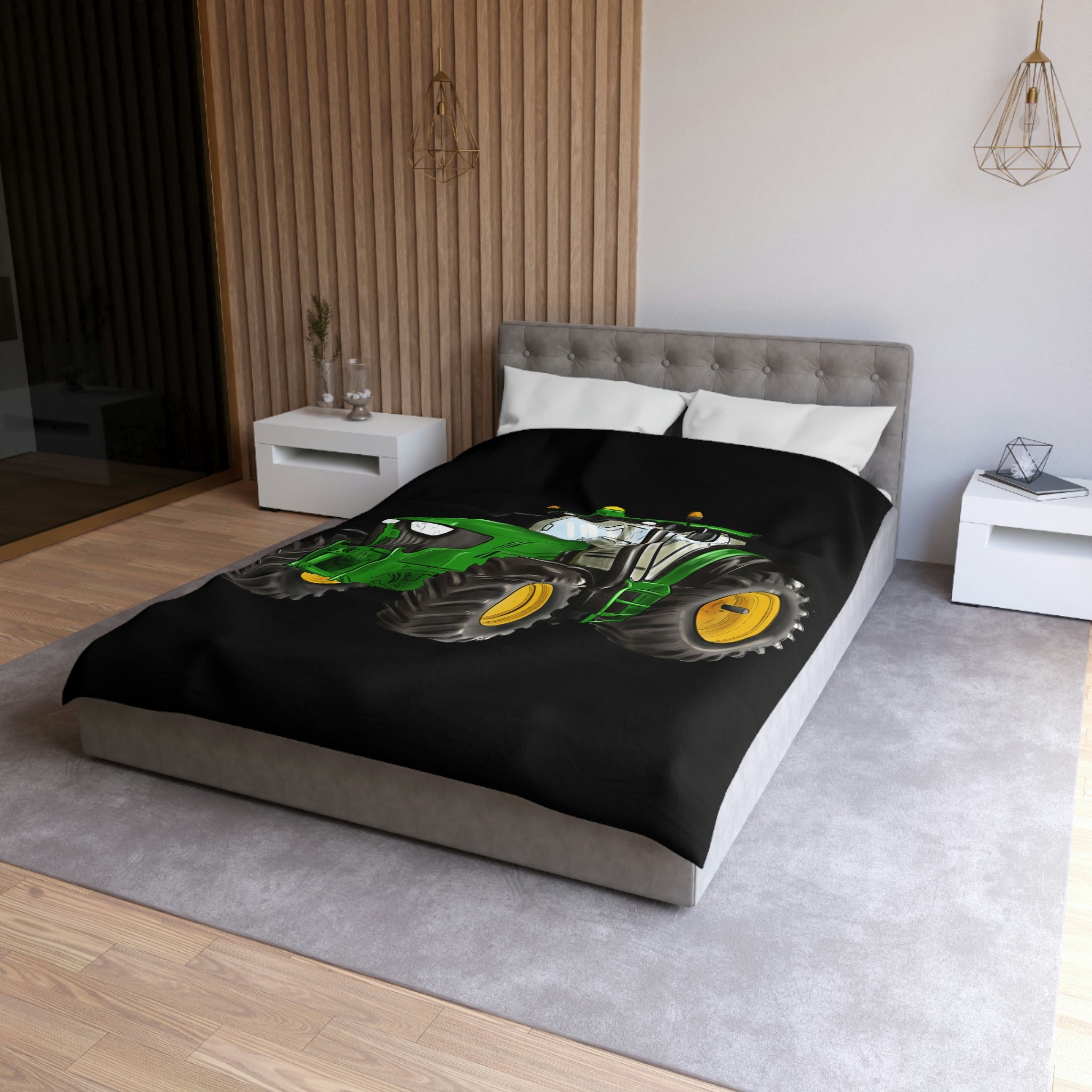 A Farm Tractor For The Kids Microfiber Duvet Cover