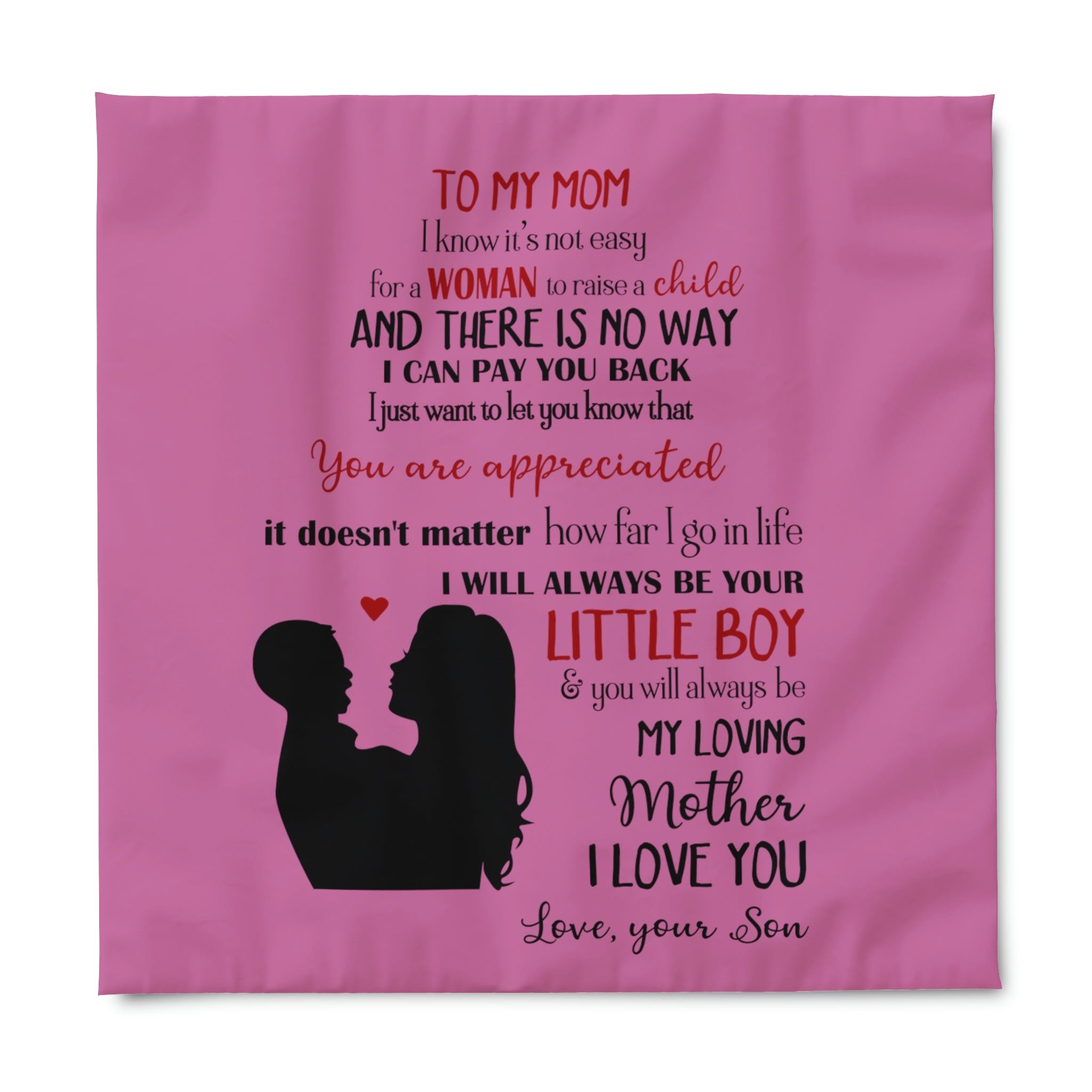 To Mother From Son Duvet Cover Blanket