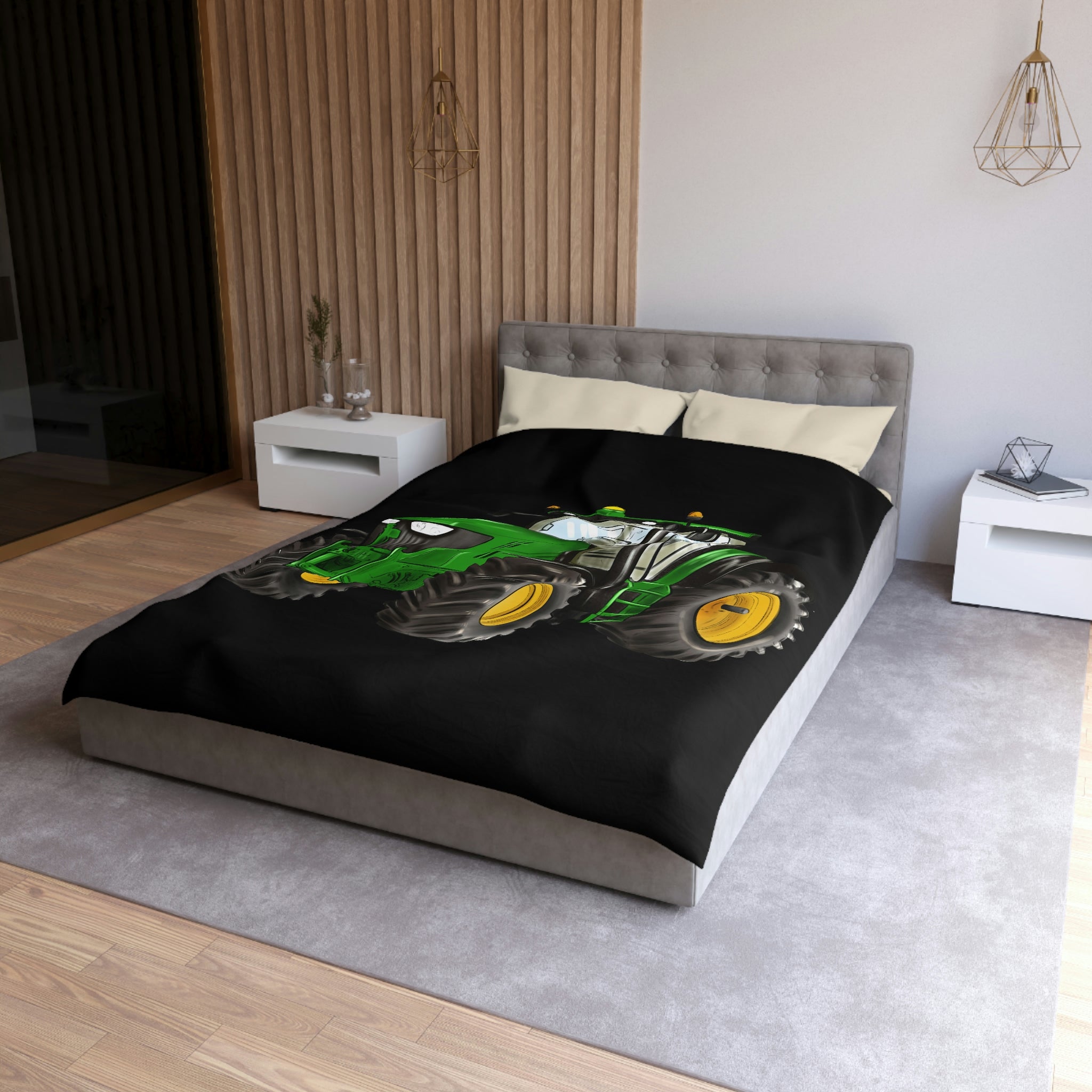 A Farm Tractor For The Kids Microfiber Duvet Cover