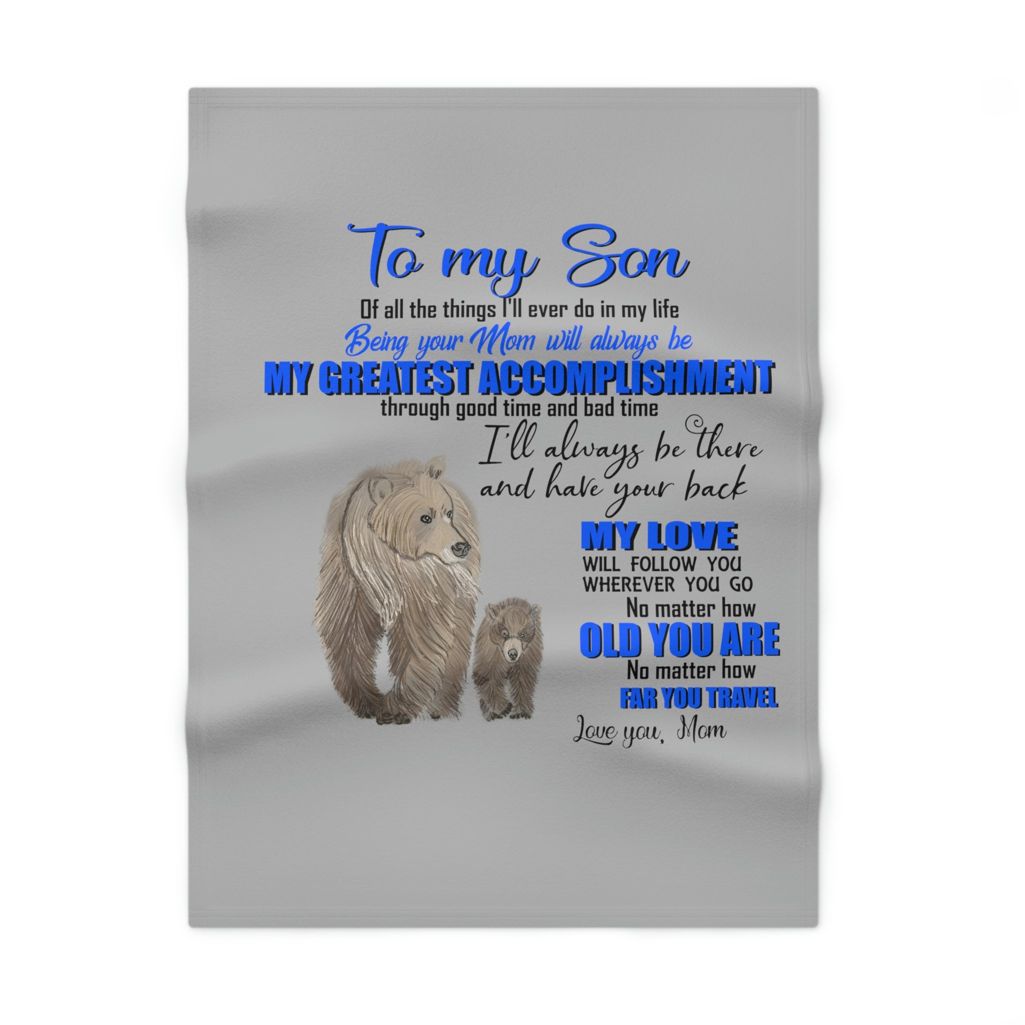To My Son Soft Fleece Baby Blanket
