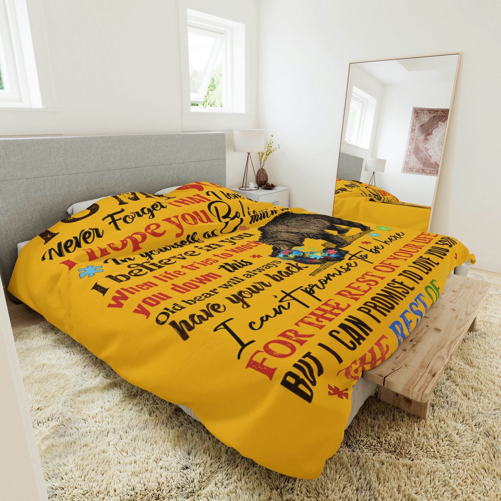 To My Son Duvet Cover Blanket