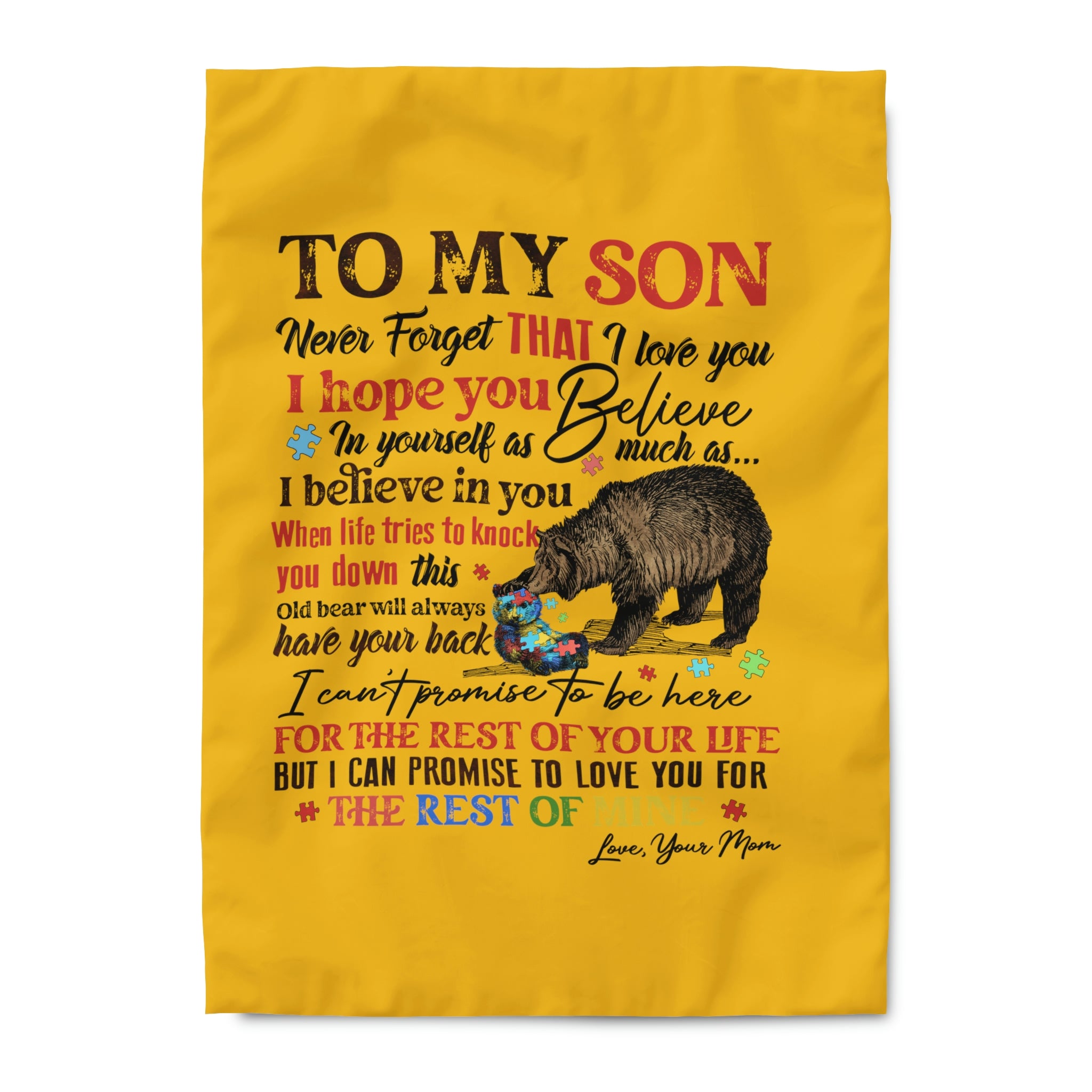 To My Son Duvet Cover Blanket
