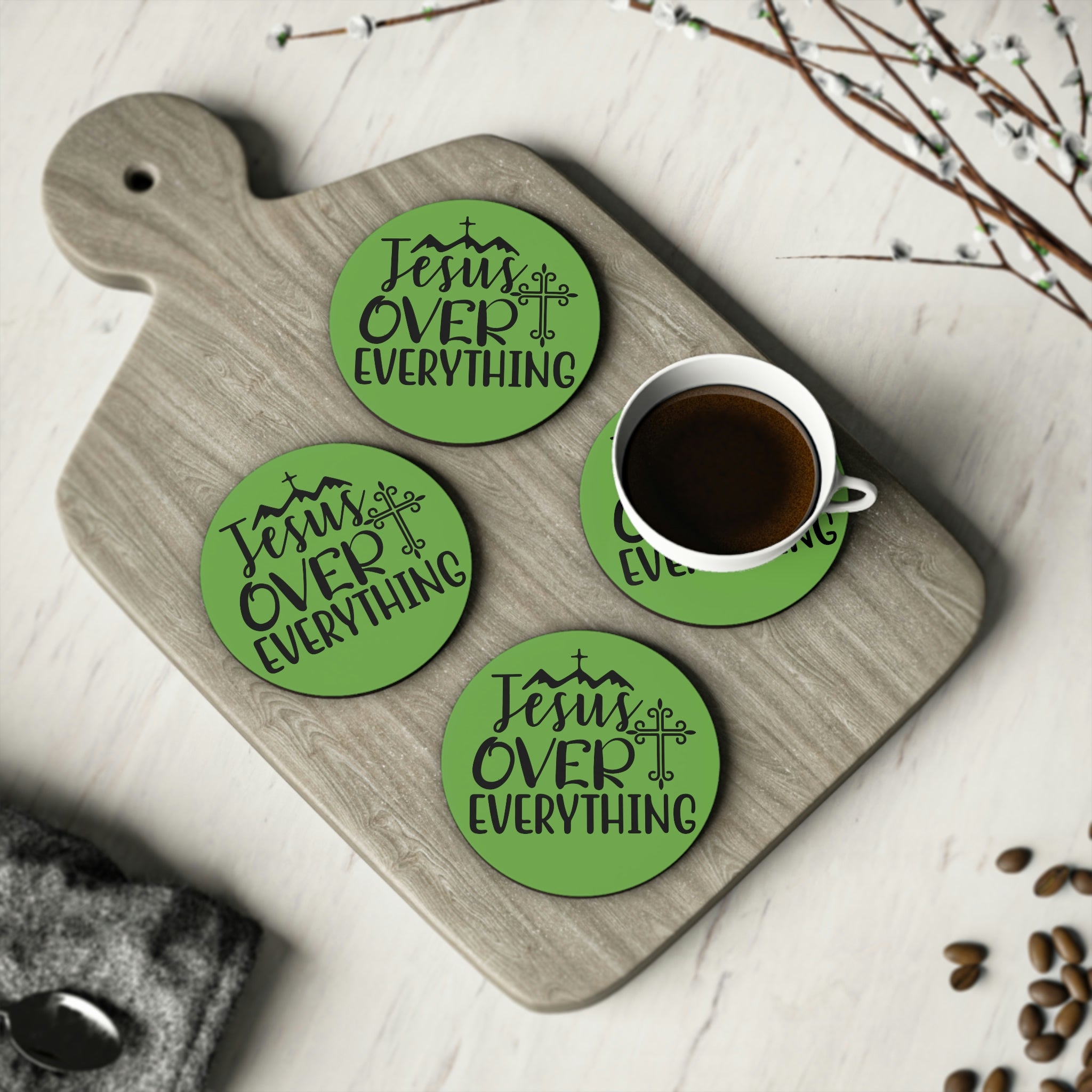 Jesus Over Everything Coasters