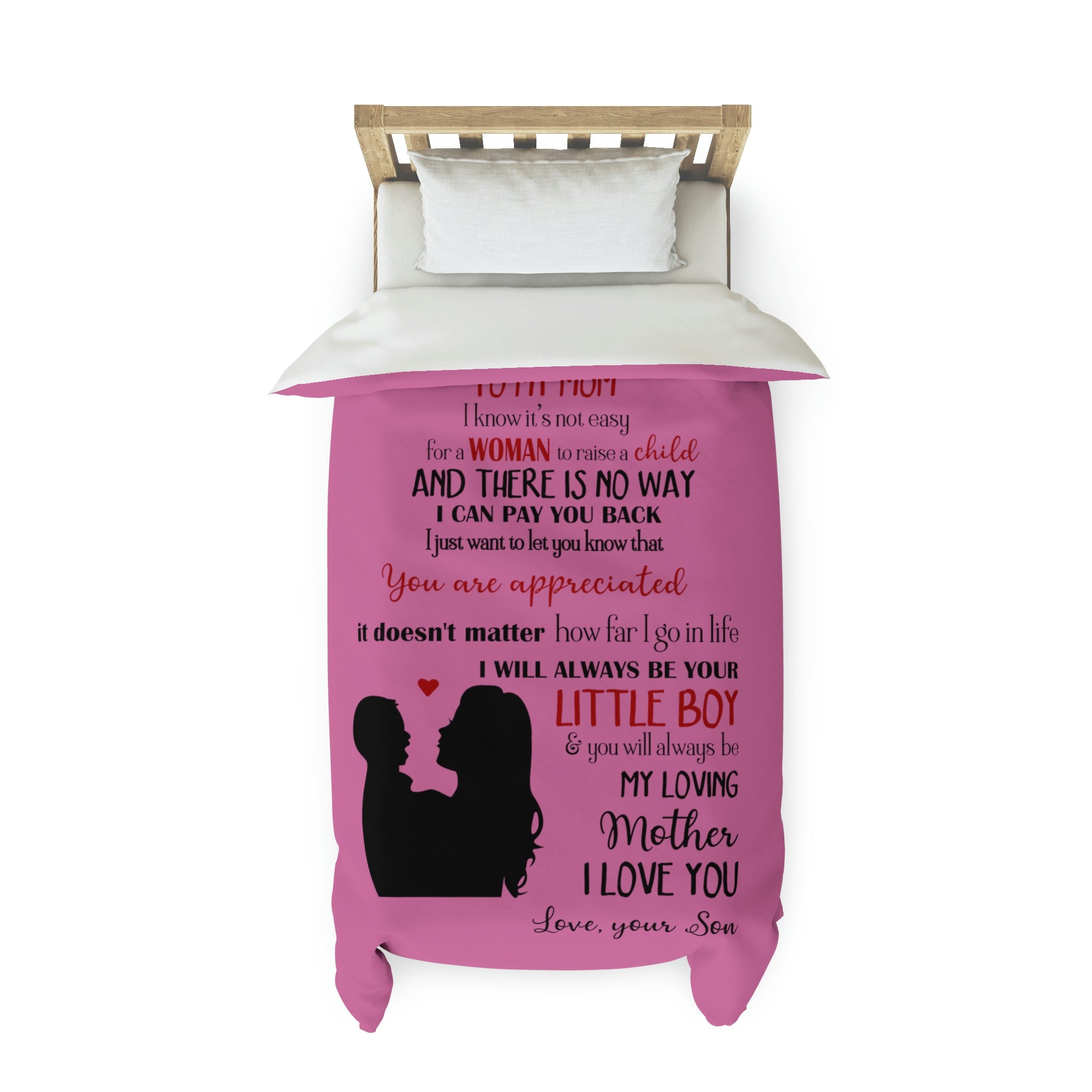 To Mother From Son Duvet Cover Blanket