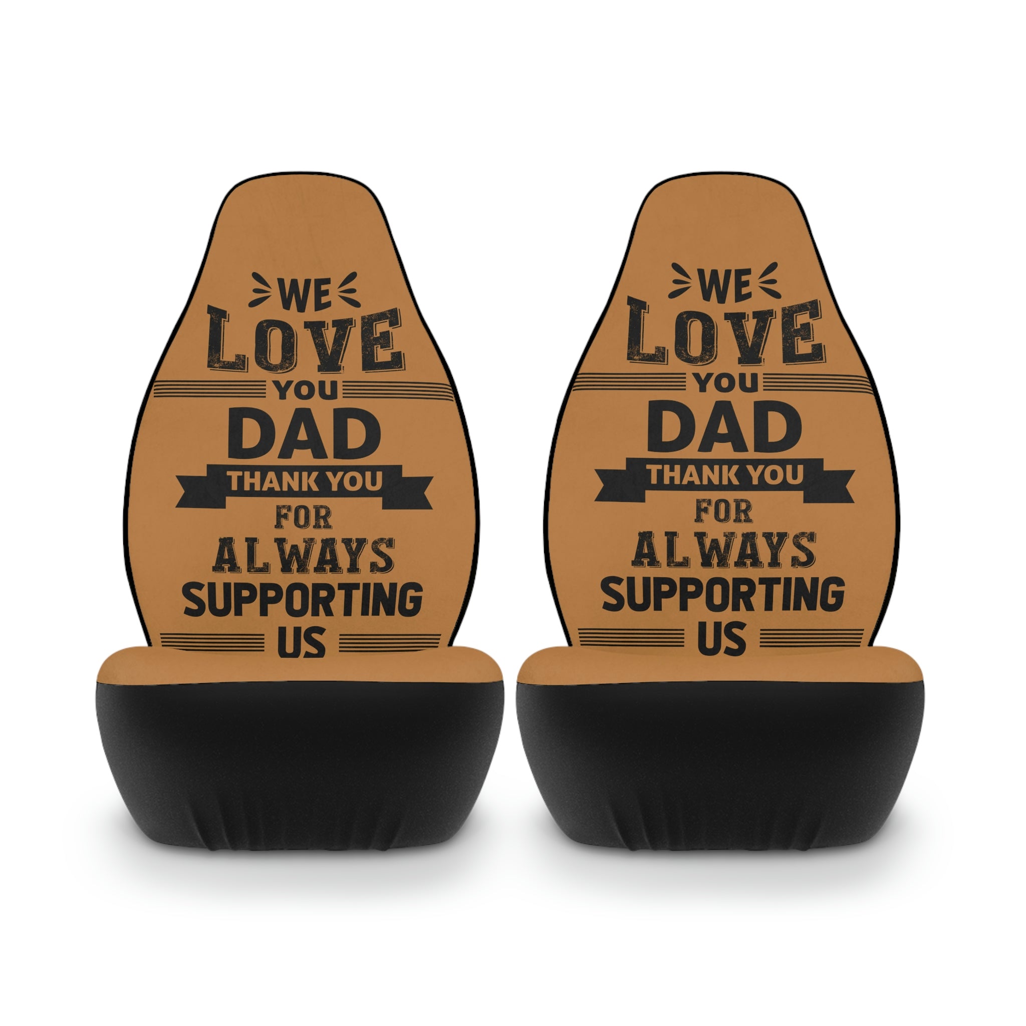 We Love You Dad Polyester Car Seat Covers