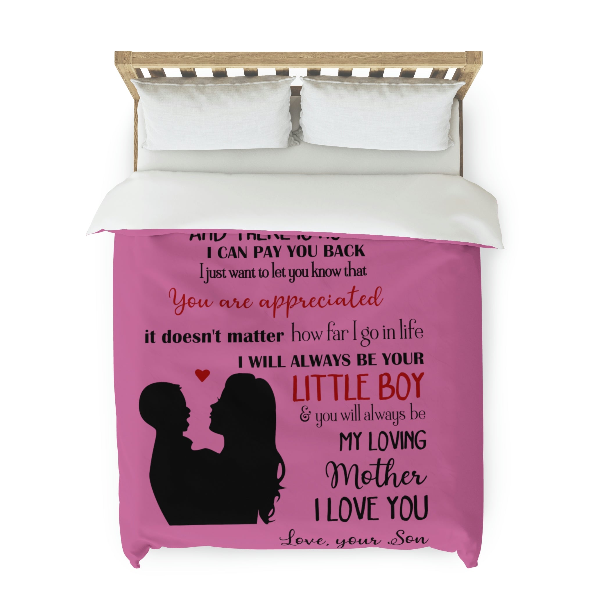 To Mother From Son Duvet Cover Blanket