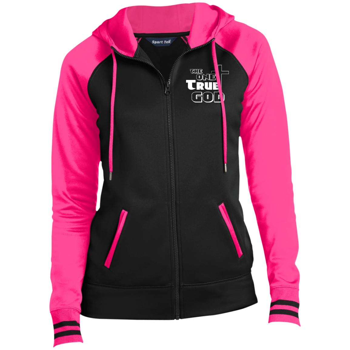 The One True God LST236 Ladies' Sport-Wick®  Full-Zip Hooded Jacket