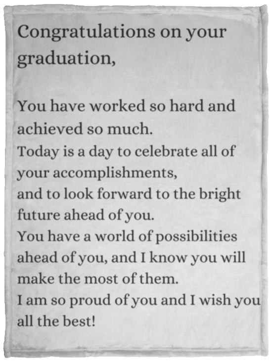 For Your Graduations VPS Cozy Plush Fleece Blanket - 30x40