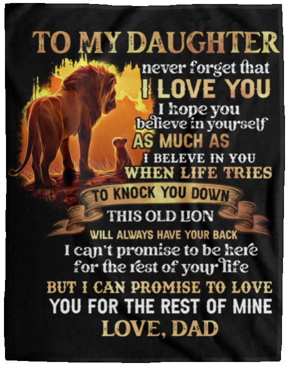 To My Daughter VPL Cozy Plush Fleece Blanket - 60x80