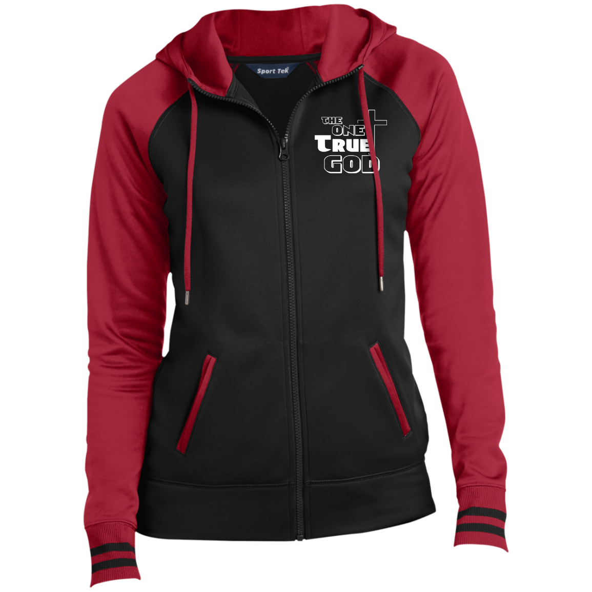 The One True God LST236 Ladies' Sport-Wick® Full-Zip Hooded Jacket