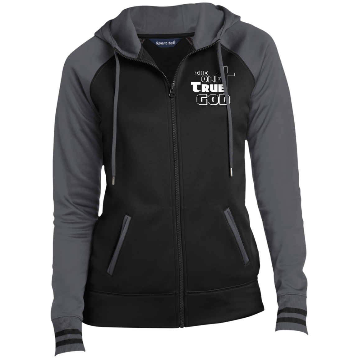 The One True God LST236 Ladies' Sport-Wick® Full-Zip Hooded Jacket