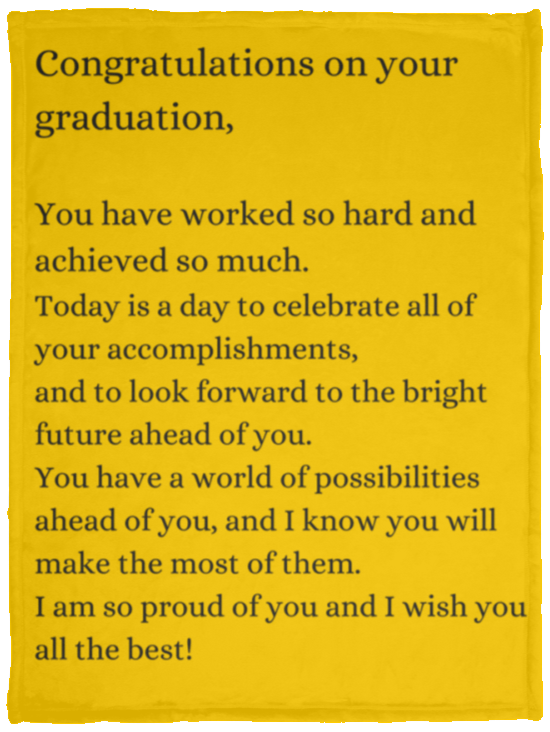For Your Graduations VPS Cozy Plush Fleece Blanket - 30x40