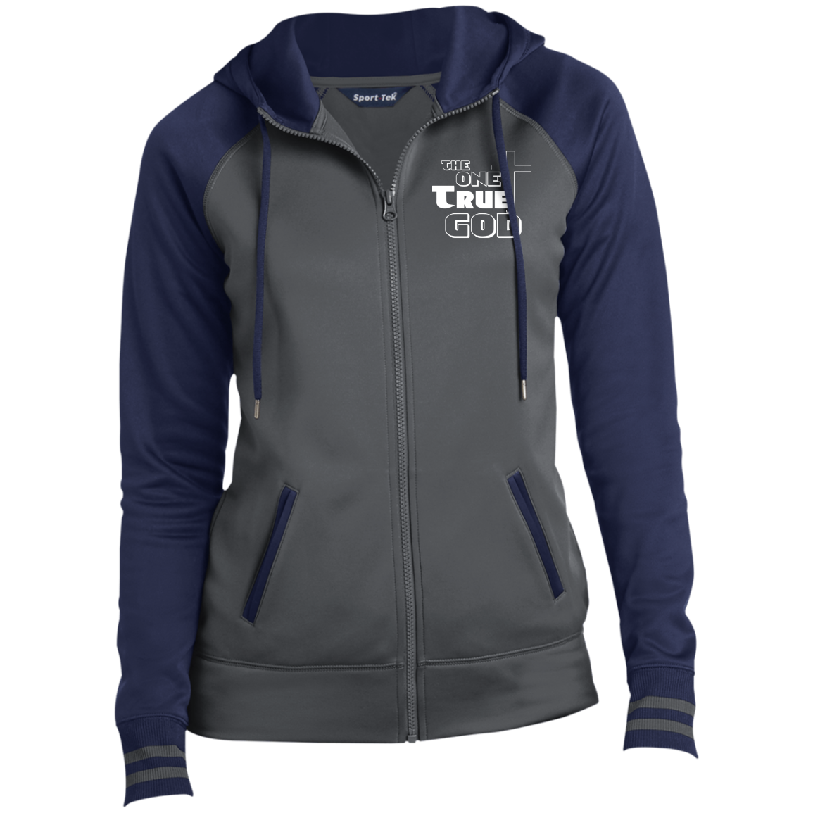 The One True God LST236 Ladies' Sport-Wick® Full-Zip Hooded Jacket
