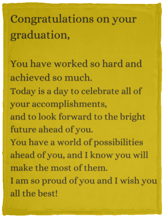 For Your Graduations VPS Cozy Plush Fleece Blanket - 30x40
