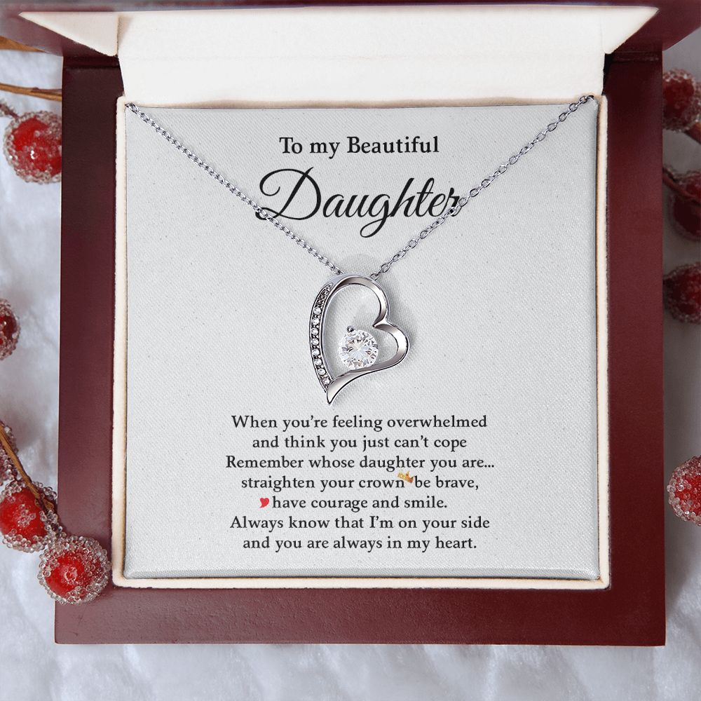 To My Beautiful Daughter | You Are Always In My Heart - Forever Love Necklace