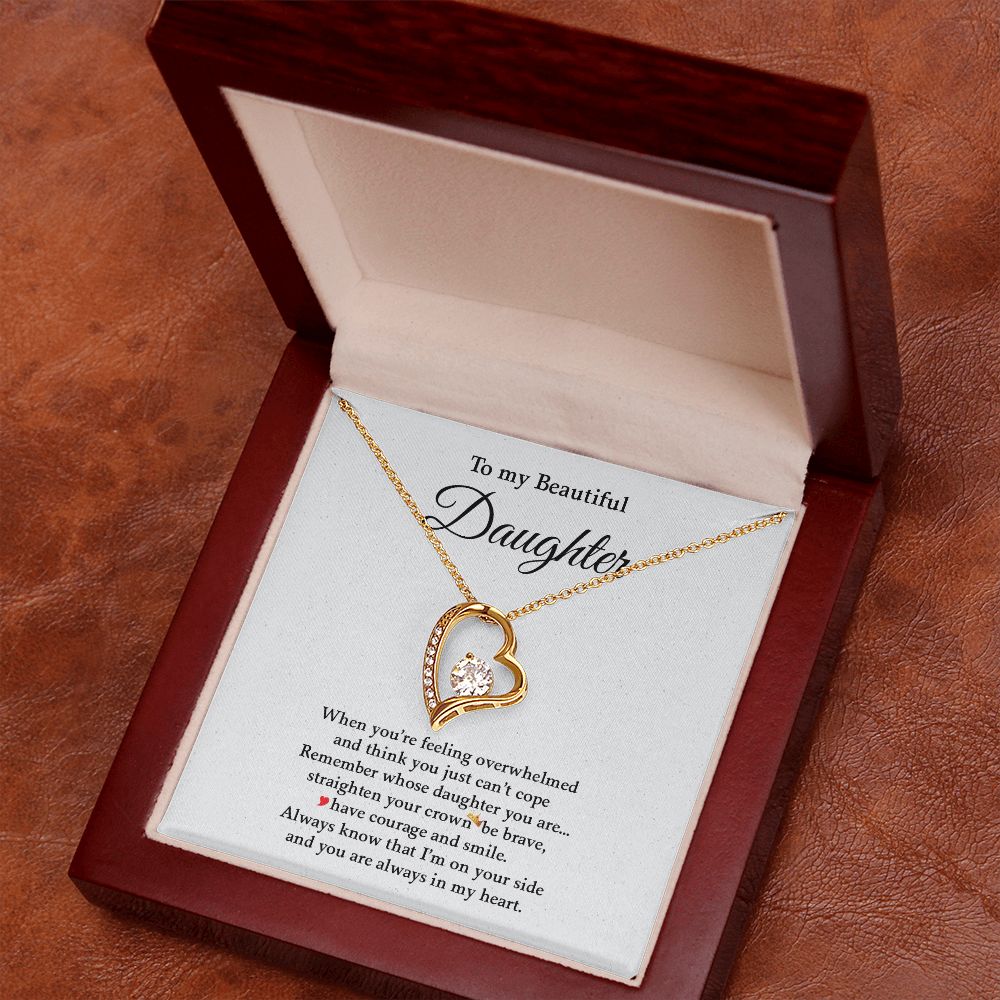 To My Beautiful Daughter | You Are Always In My Heart - Forever Love Necklace