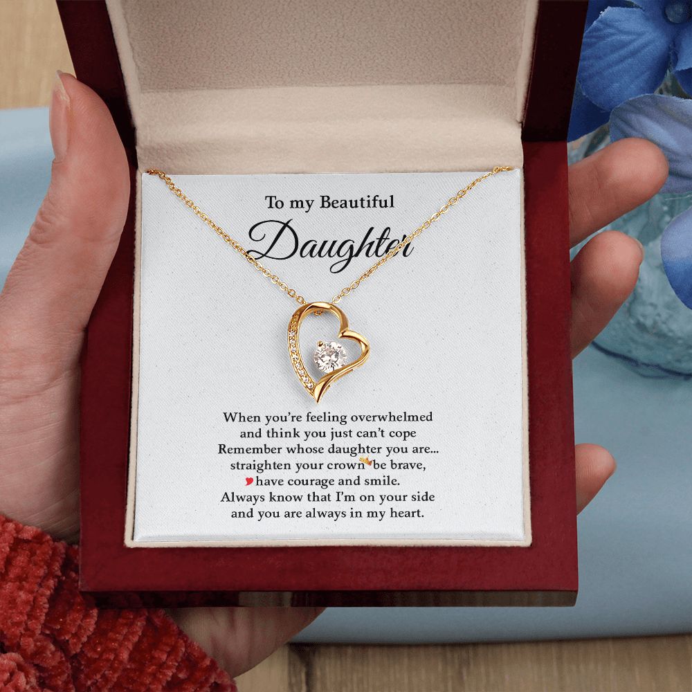 To My Beautiful Daughter | You Are Always In My Heart - Forever Love Necklace