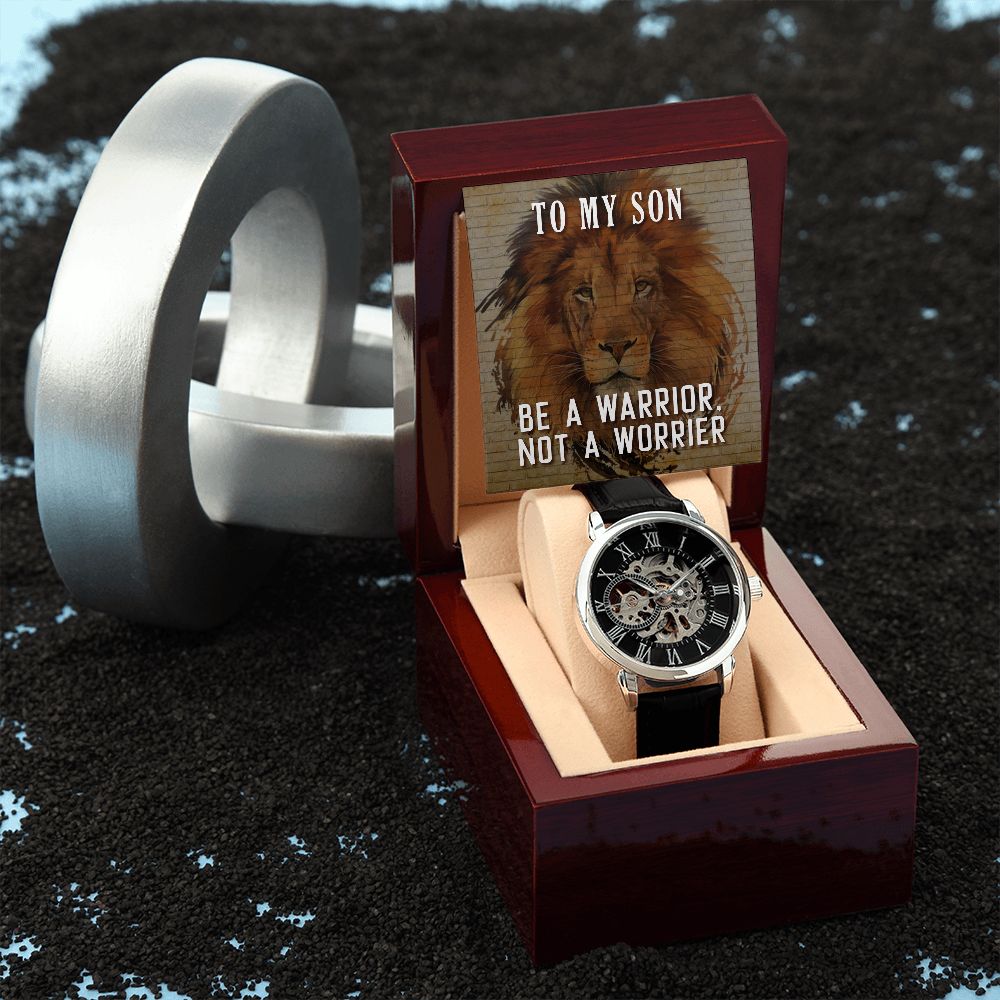 To My Son Men's Openwork Watch