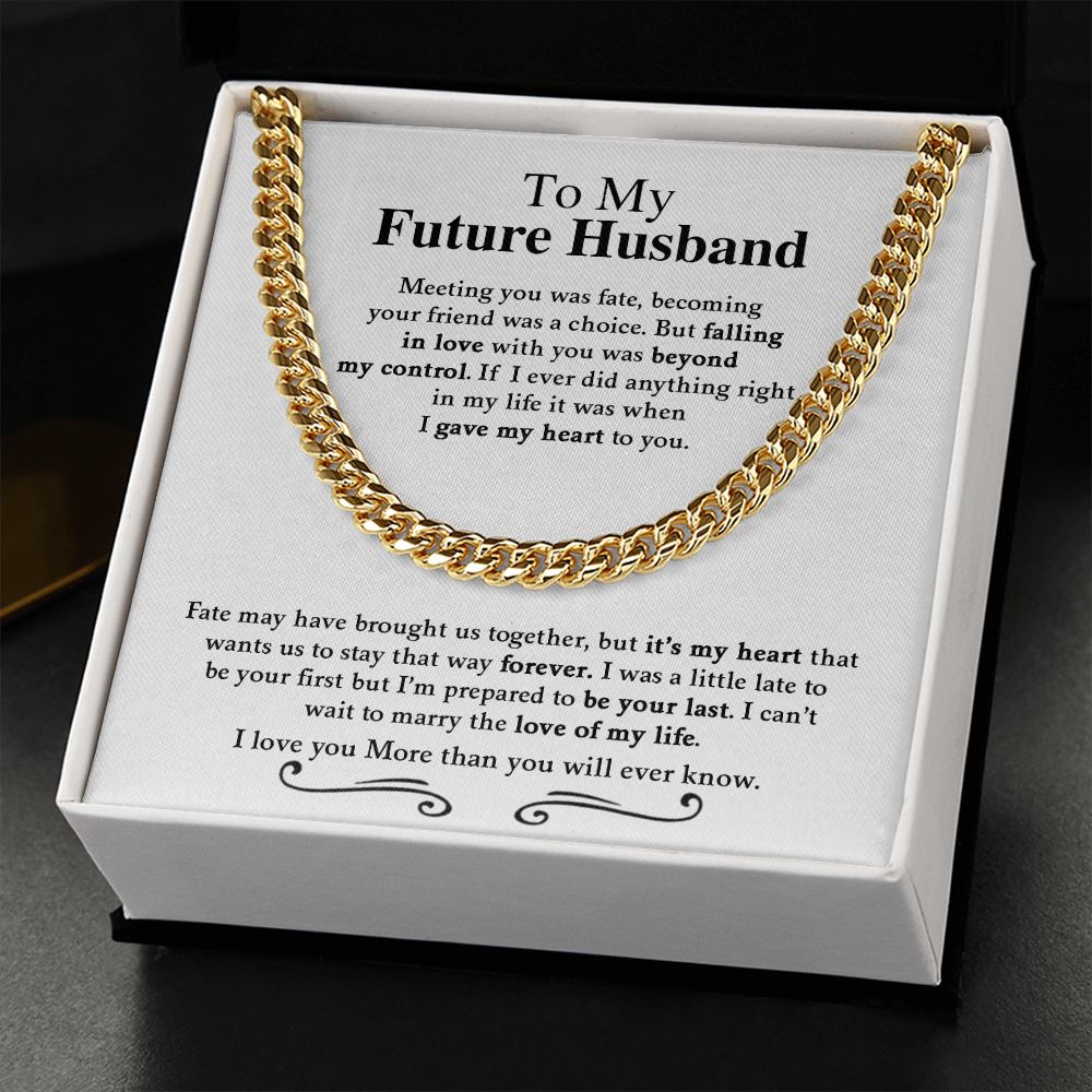 To My Future Husband | I Love You - Cuban Link Chain