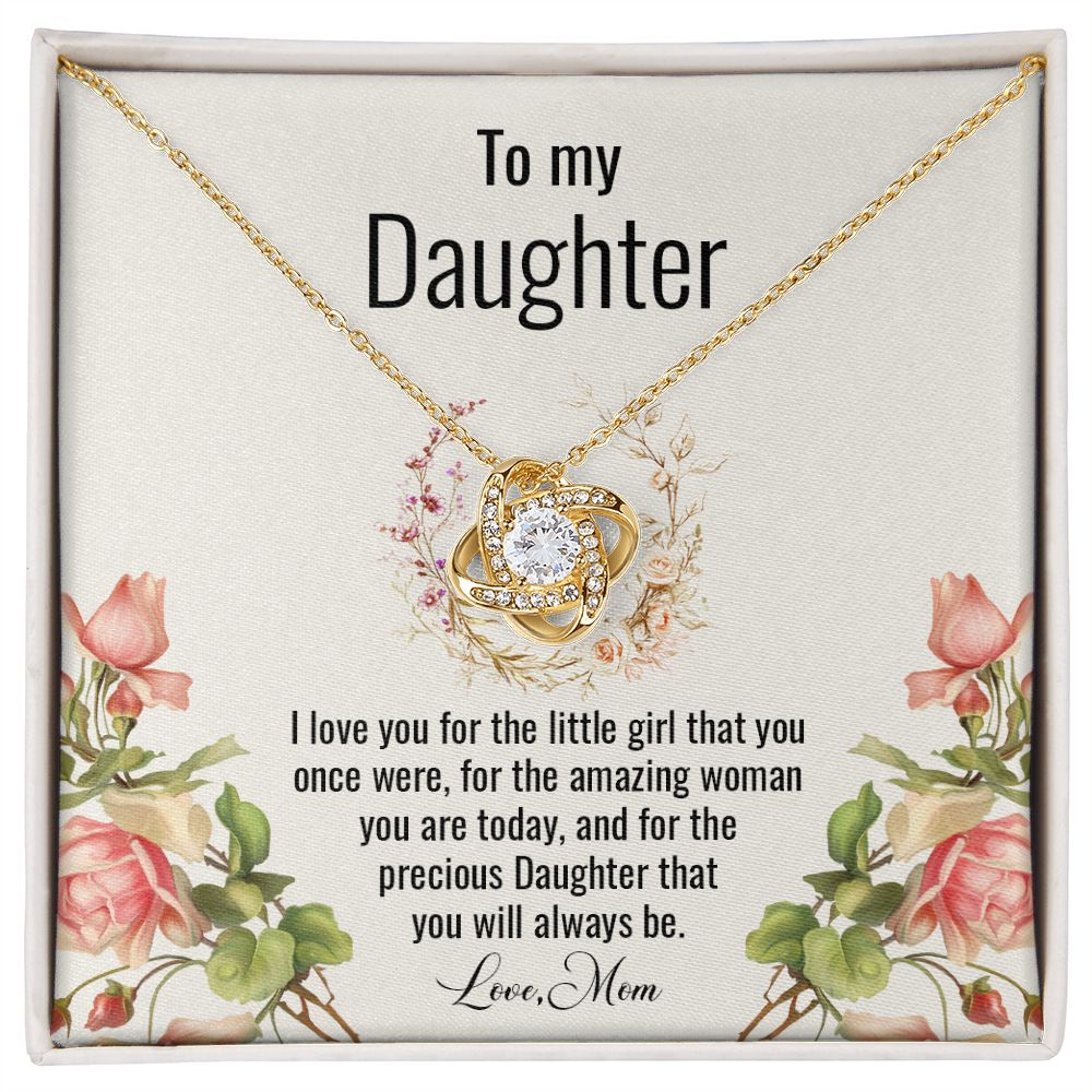 To My Daughter | I Love You - Love Knot Necklace