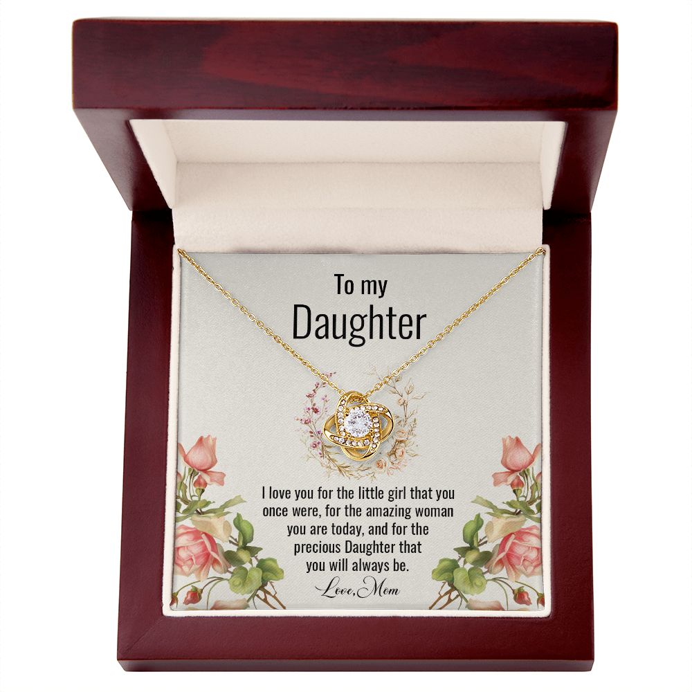 To My Daughter | I Love You - Love Knot Necklace