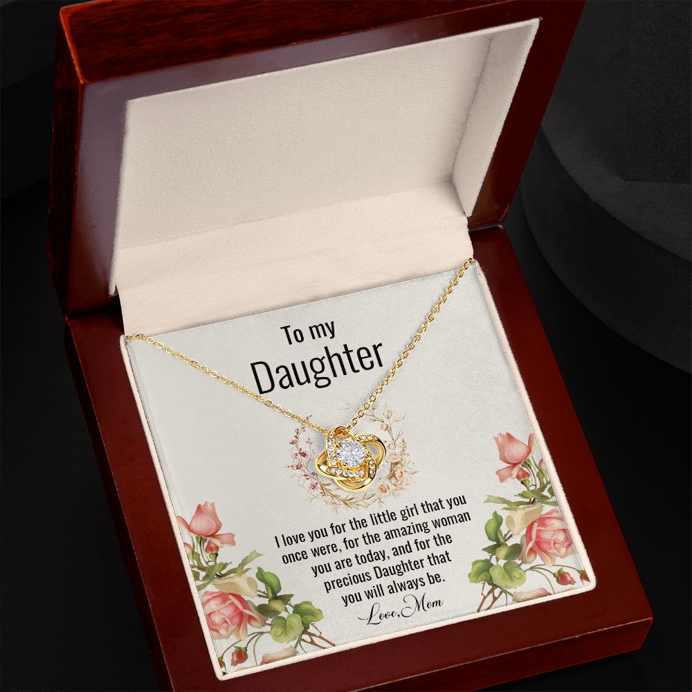 To My Daughter | I Love You - Love Knot Necklace
