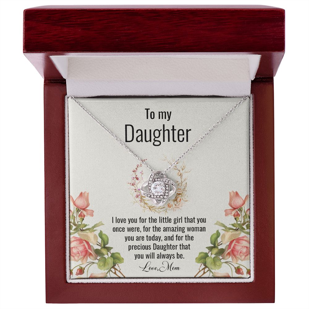 To My Daughter | I Love You - Love Knot Necklace
