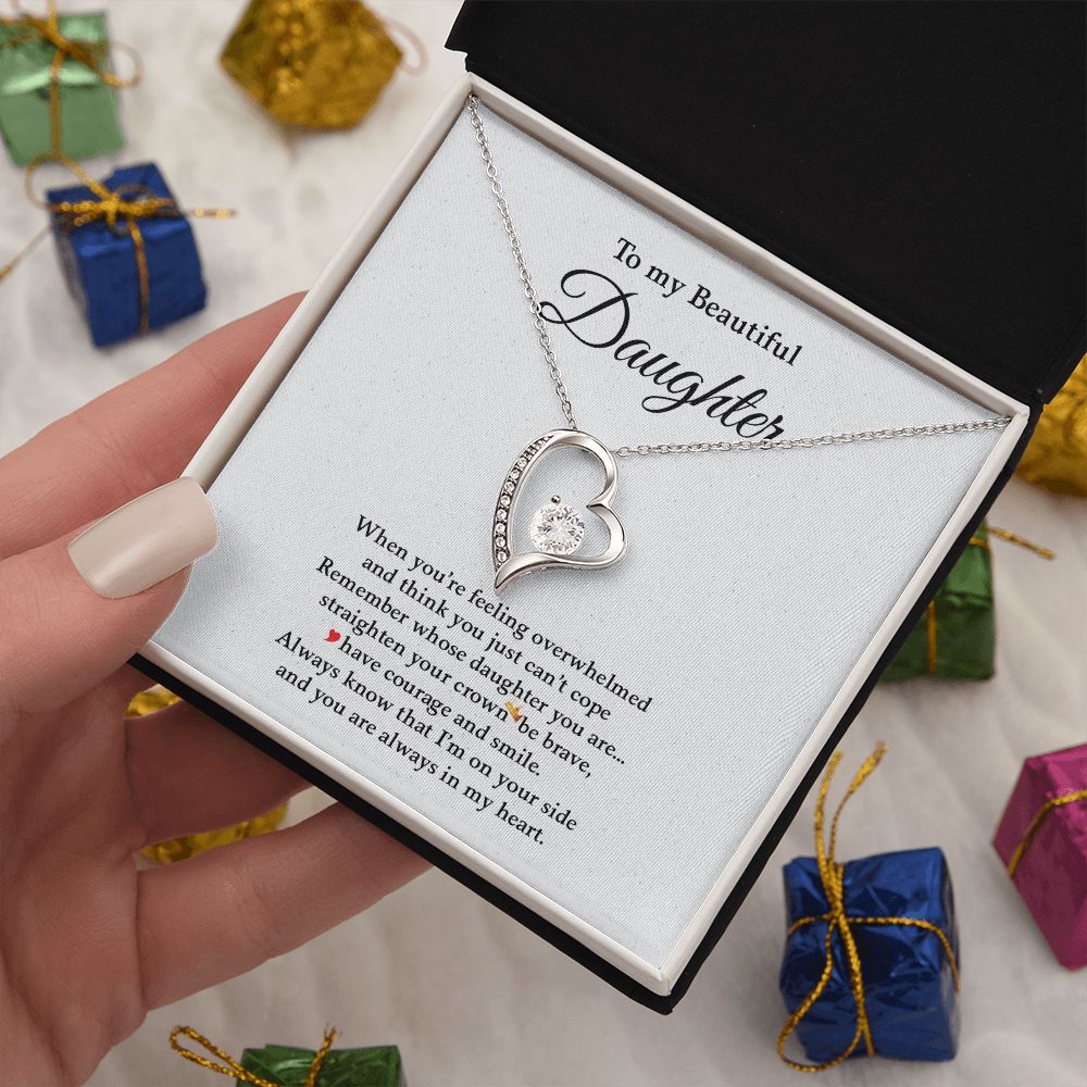 To My Beautiful Daughter | You Are Always In My Heart - Forever Love Necklace