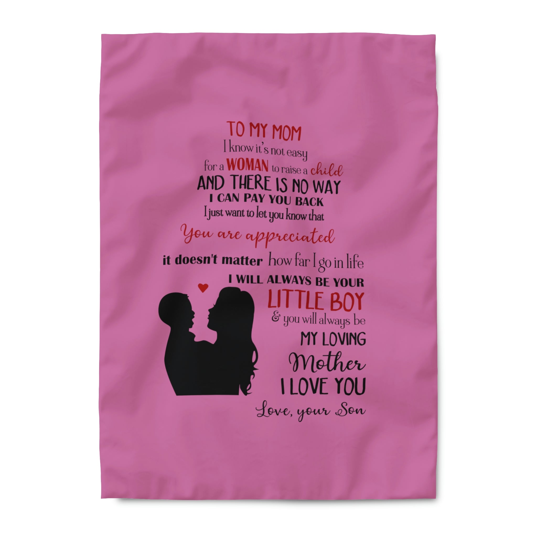 To Mother From Son Duvet Cover Blanket