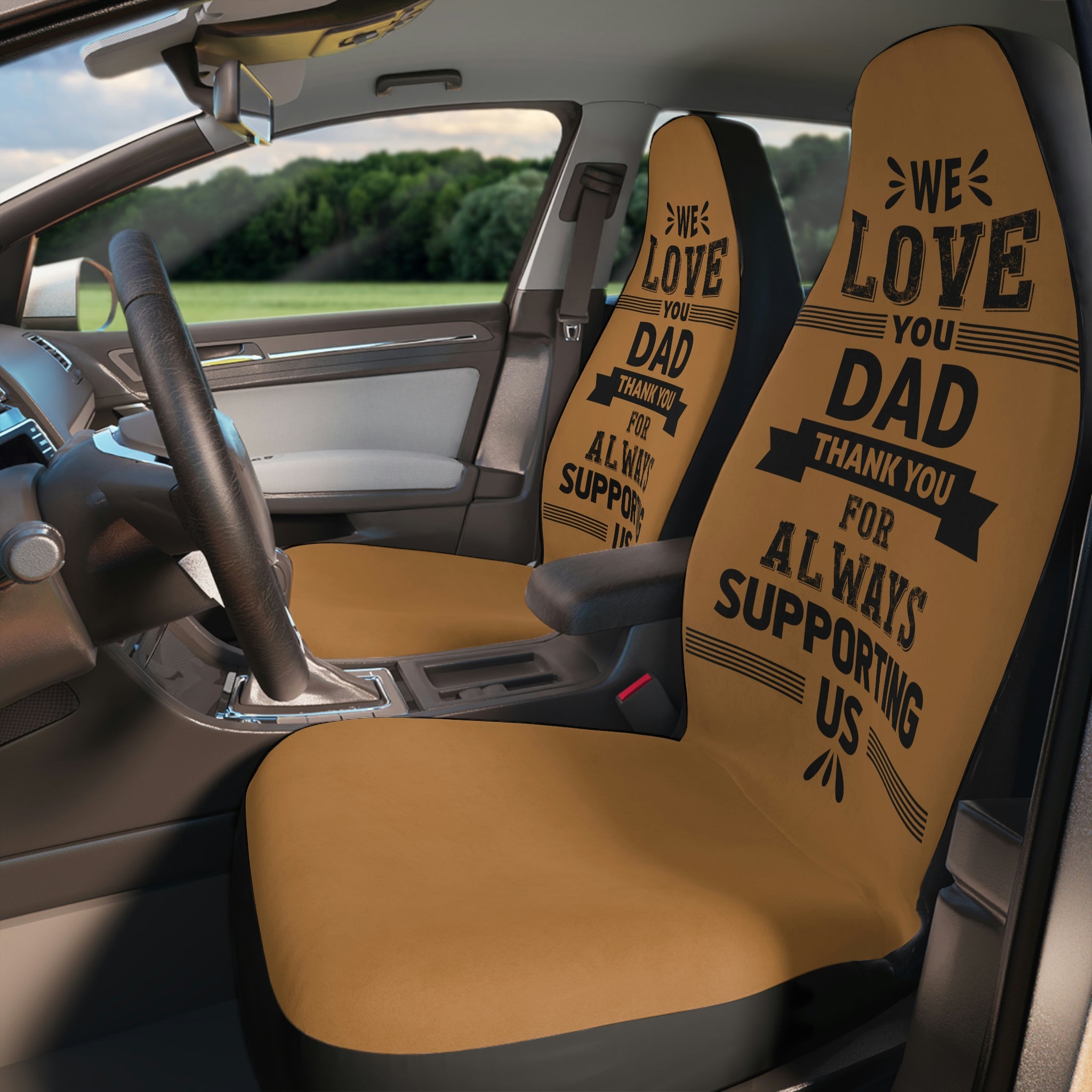 We Love You Dad Polyester Car Seat Covers