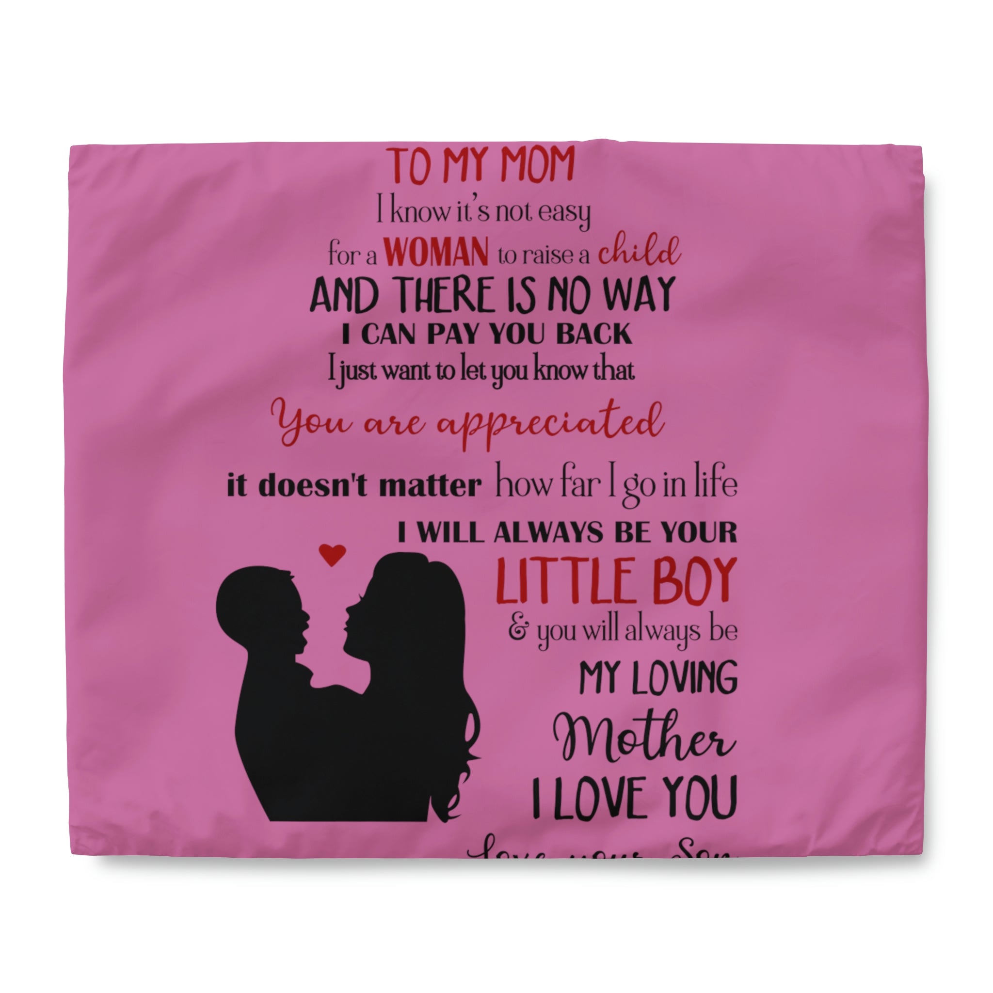 To Mother From Son Duvet Cover Blanket