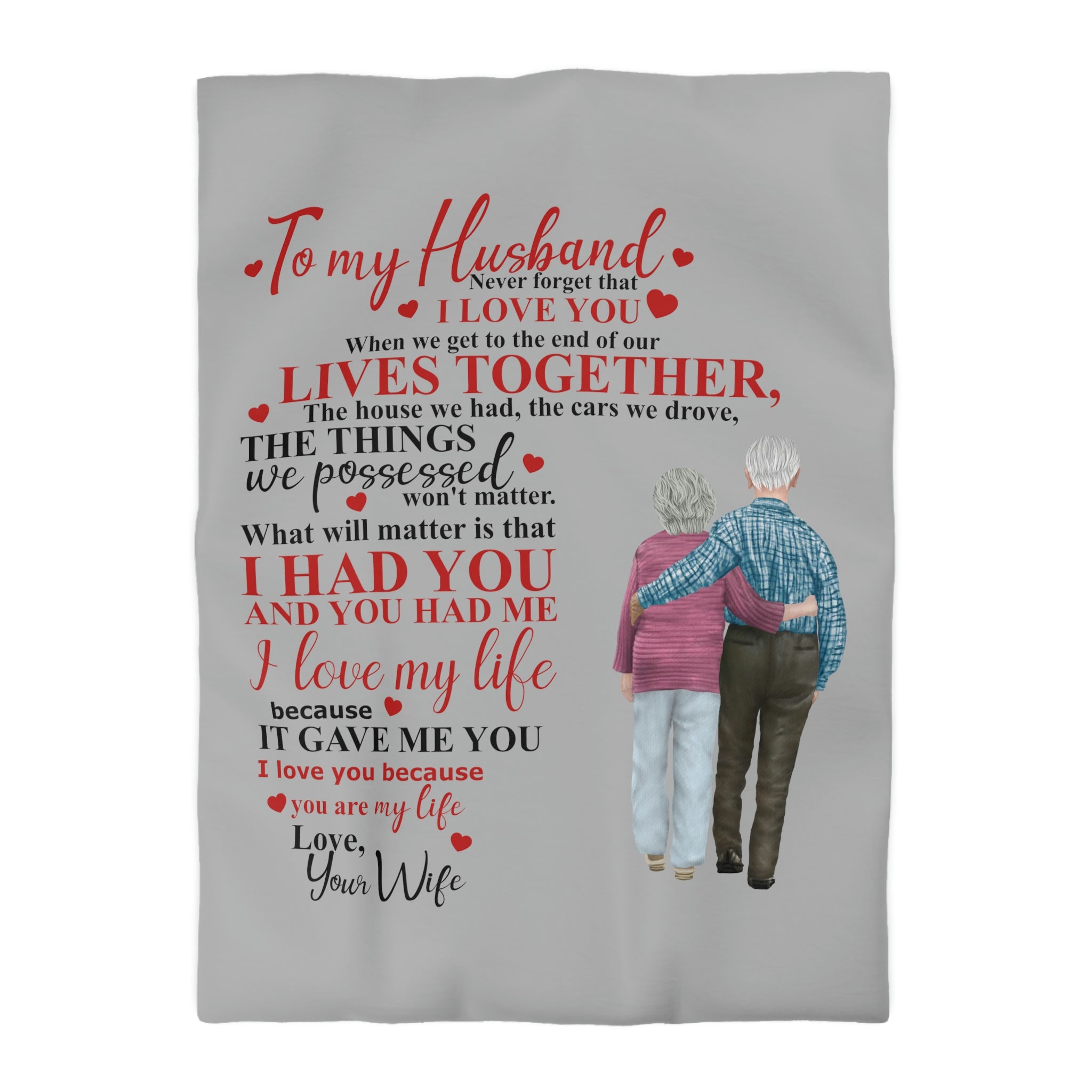 To My Husband Microfiber Duvet Cover Blanket