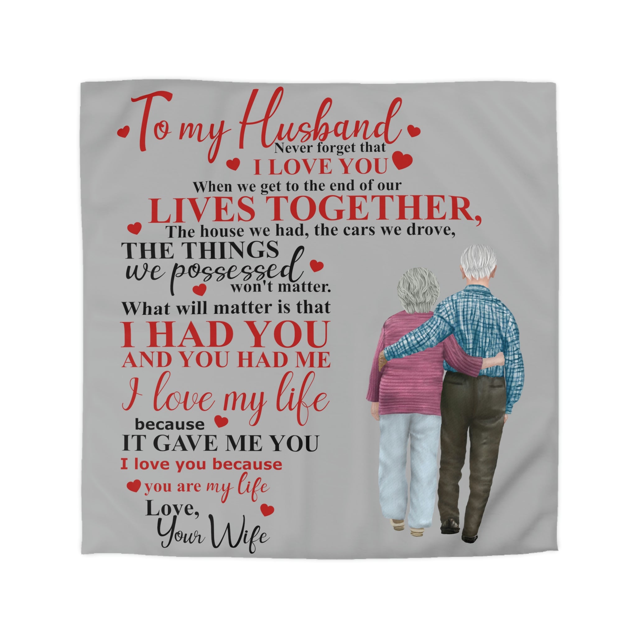 To My Husband Microfiber Duvet Cover Blanket