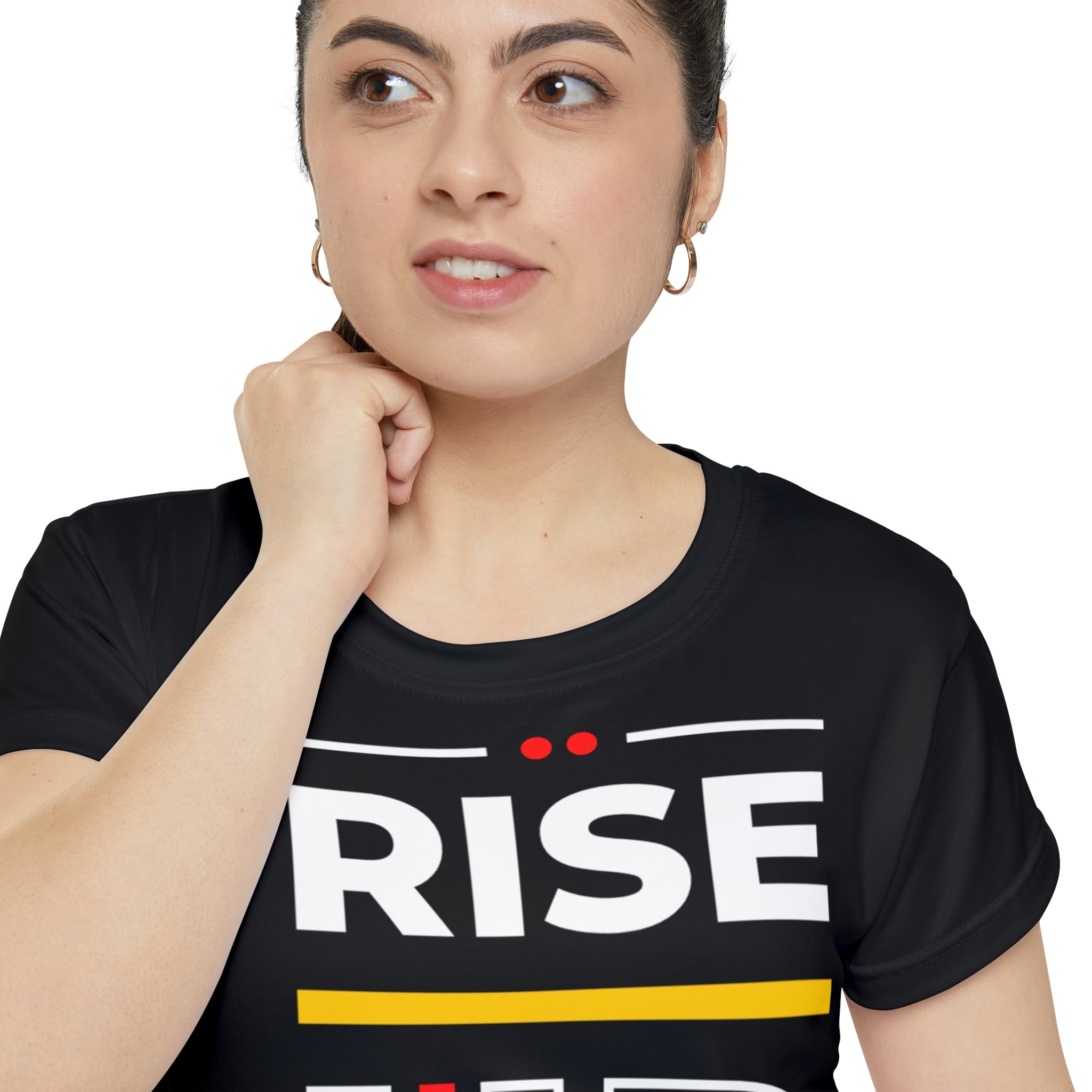 Rise Up and Pray Women's Short Sleeve Shirt (AOP)