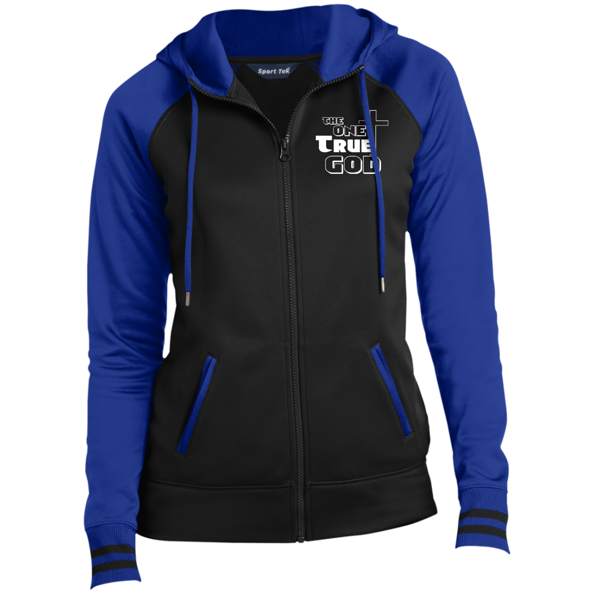 The One True God LST236 Ladies' Sport-Wick®  Full-Zip Hooded Jacket