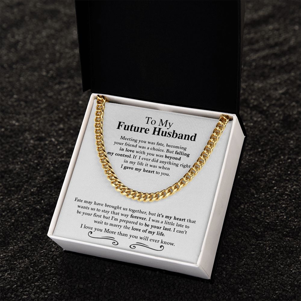 To My Future Husband | I Love You - Cuban Link Chain
