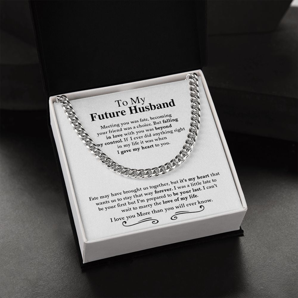 To My Future Husband | I Love You - Cuban Link Chain