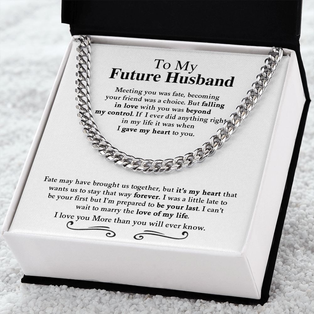 To My Future Husband | I Love You - Cuban Link Chain