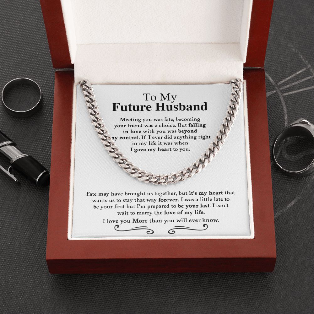 To My Future Husband | I Love You - Cuban Link Chain