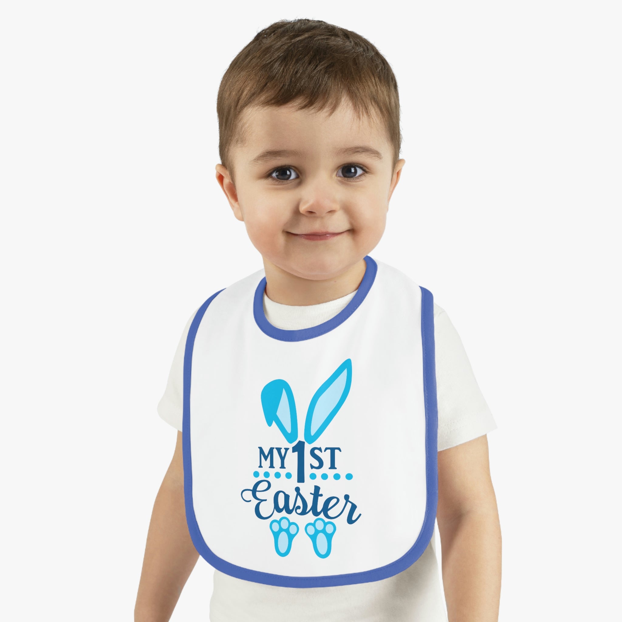 Baby Contrast Trim Jersey Bib