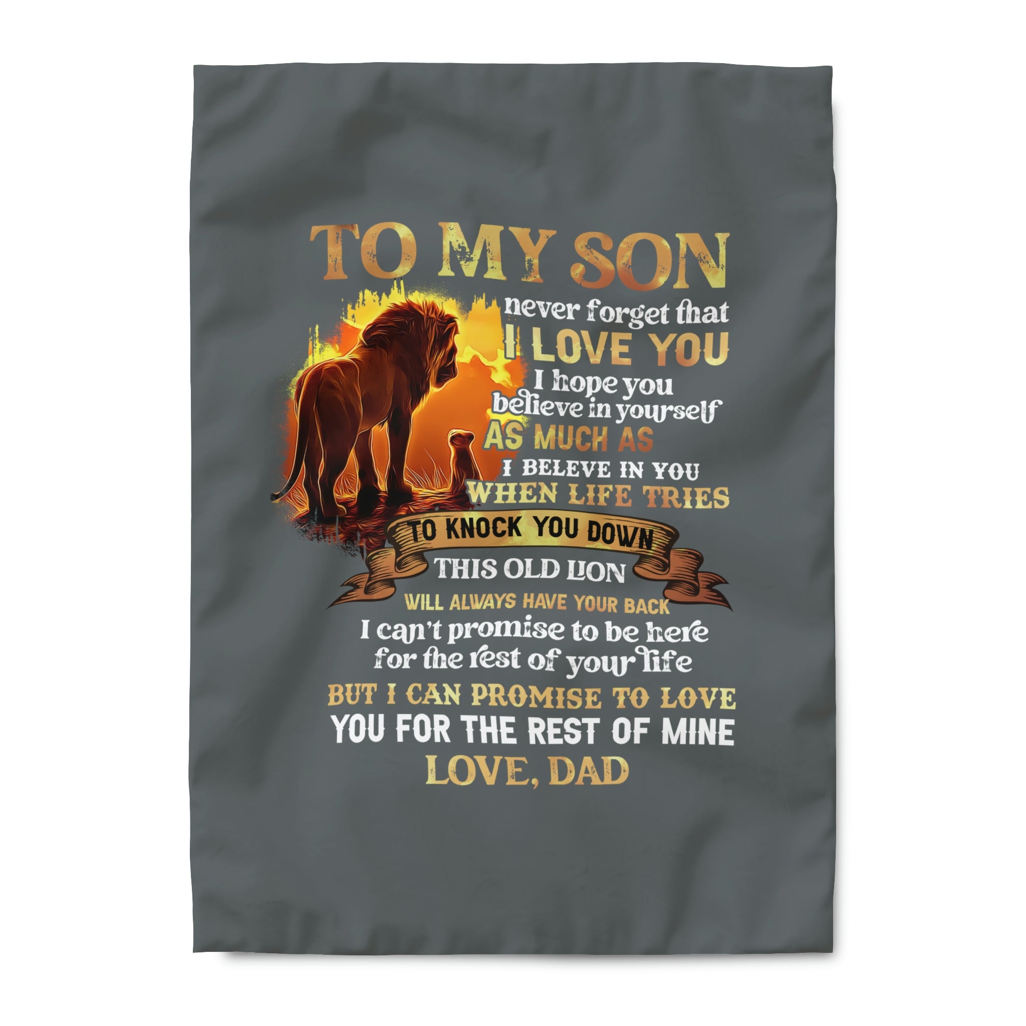 To My Son Love Dad Duvet Cover Blanket