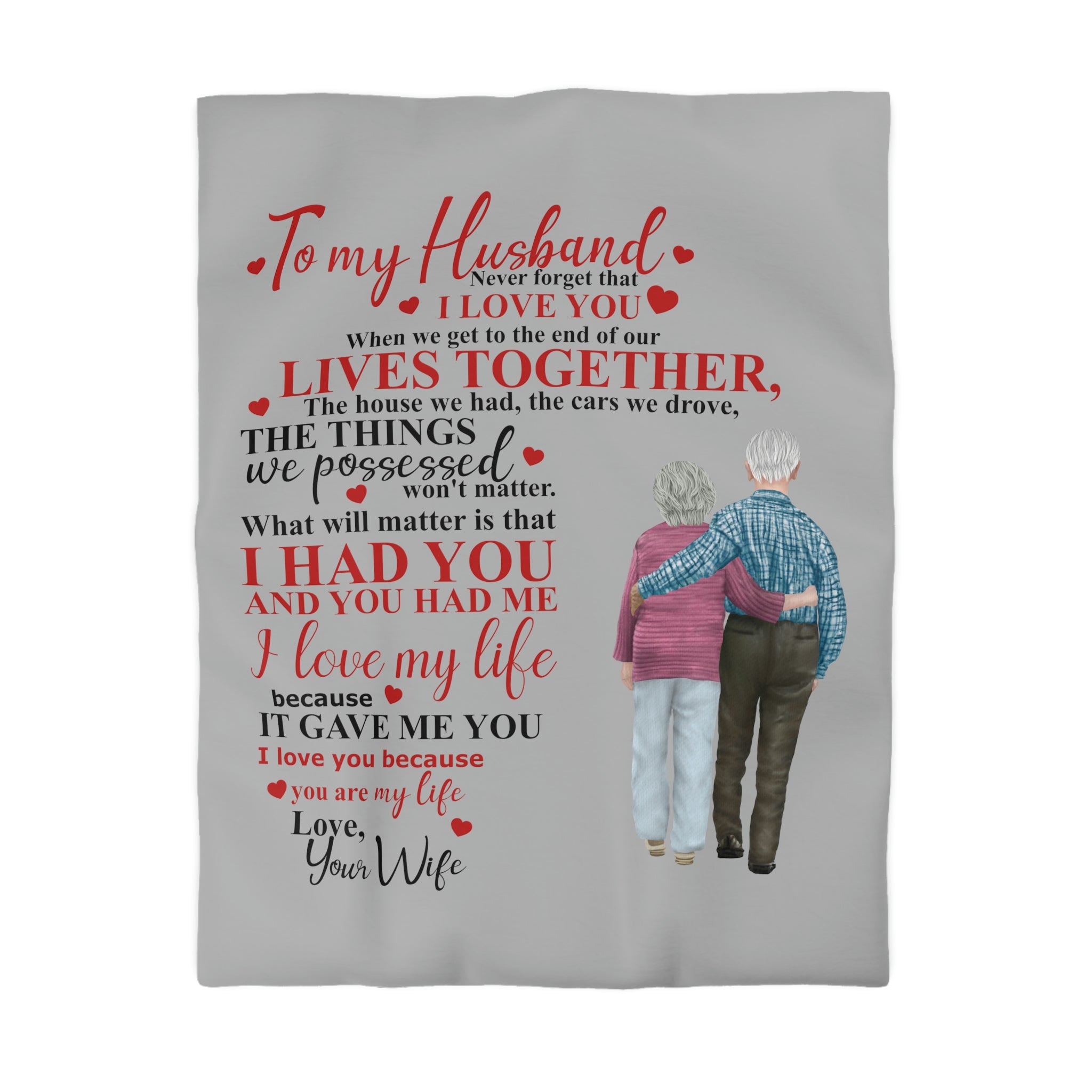 To My Husband Microfiber Duvet Cover Blanket