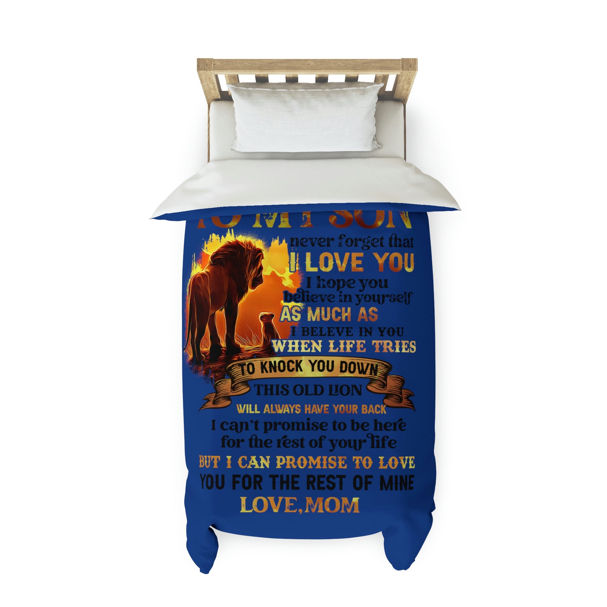 To My Son Love Mom Duvet Cover Blanket