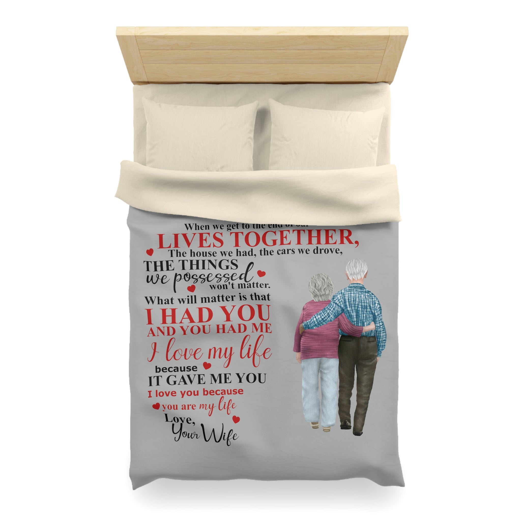 To My Husband Microfiber Duvet Cover Blanket